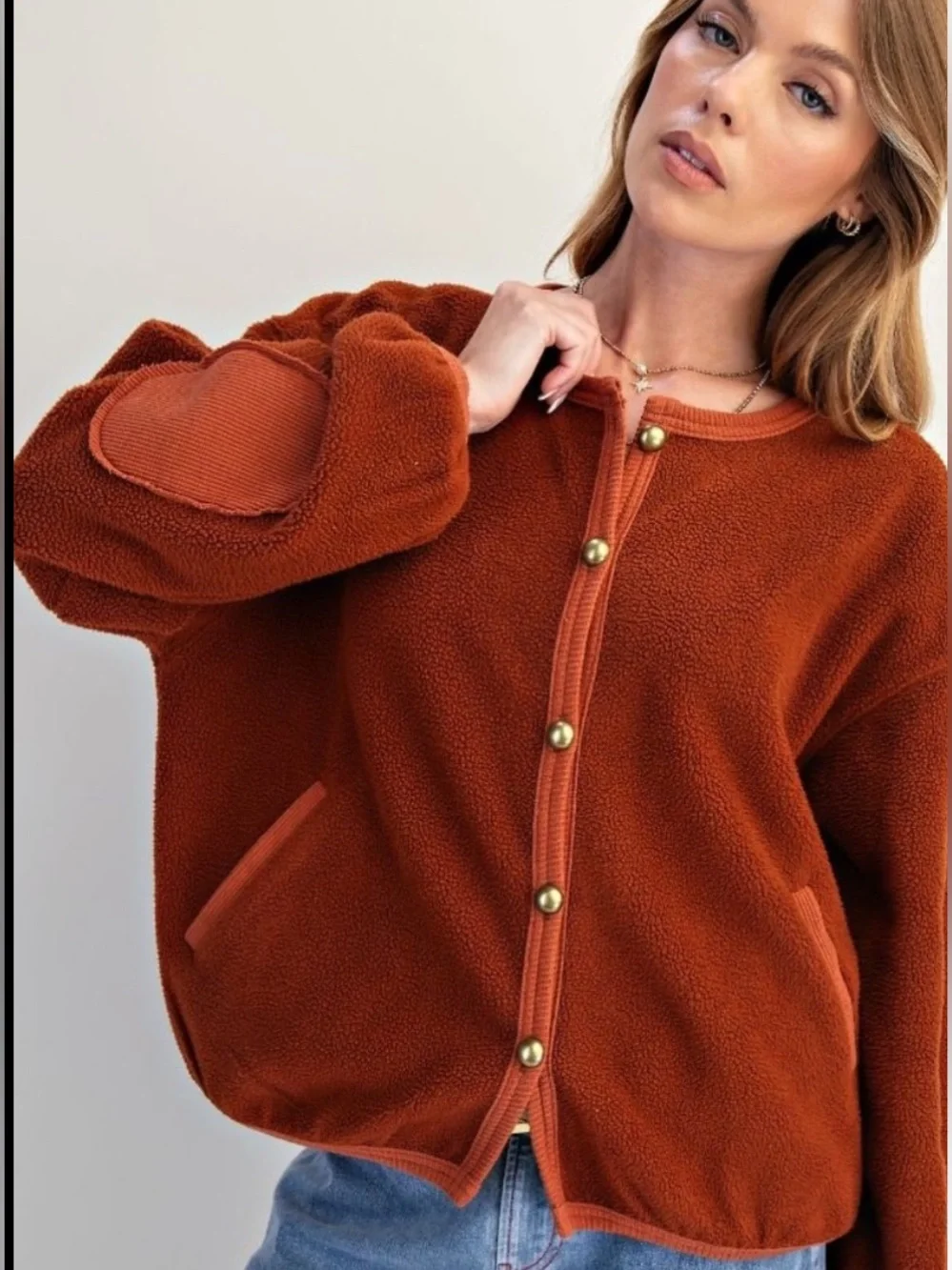426 EASEL SOFT WASHED FLEECE JACKET -SOFT AND COZY TEXTURED FLEECE FABRIC